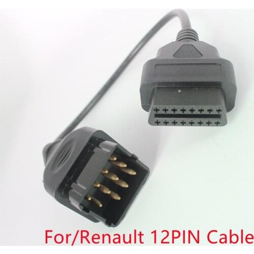 Acheheng Car OBD2 Connector cable 12Pin to 16Pin can clip Adapter obd 2 OBDII Extension Connector diagnostic tool Cable
