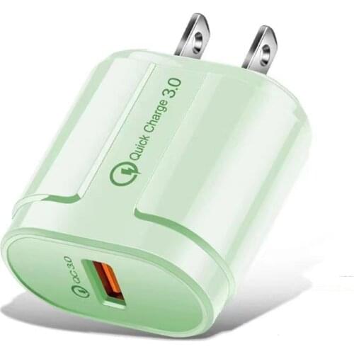 Quick Charge QC3.0 USB Chargers EU US Wall Mobile Phone Charger Adapter For iPhone 11 XS MAX Samsung Fast Charging Macaron Color
