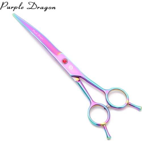Pet Down Curved Scissors Purple Dragon 8.0" 22.5cm Japan Steel Dog Grooming Scissors Puppy Down Curved Shears 4003# Pet Scissors
