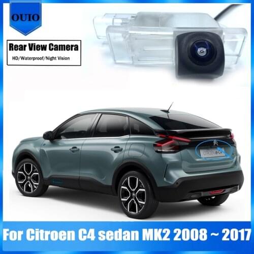 Rear View Reverse Back Up Parking Camera For Citroen C4 sedan MK2 2008 2009 2010 2011 2012 2013 2014 ~ 2017 License Plate Camera