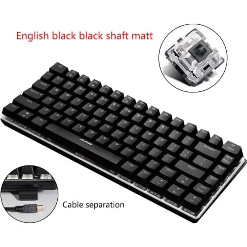 Ajazz AK33 82 Keys Mechanical Keyboard Russian/English Layout Gaming Keyboard RGB Backlight Switch Wired Keypad