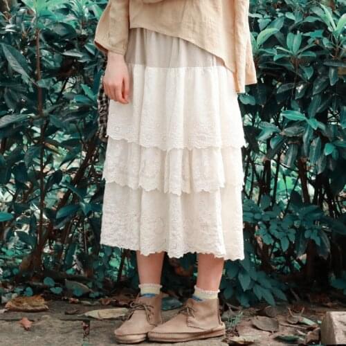 Lamtrip Lace Layers Lolita Princess Cake Skirt Saia 2021 Spring