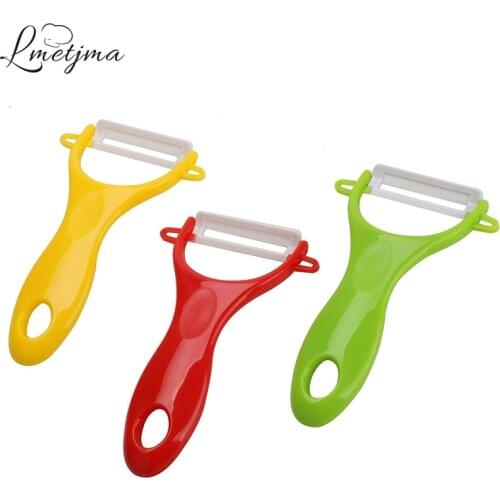 LMETJMA Ceramic Peeler 4 Color Vegetable Fruit Peeler Kitchen Potato Carrot Cucumber Peeler Peeling Kitchen Gadgets KC0113