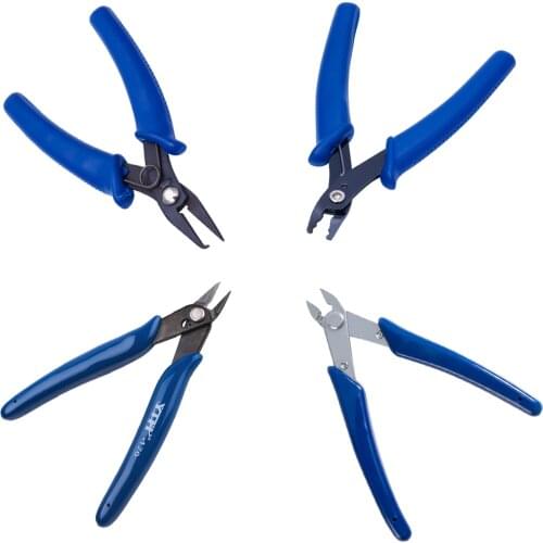 Pandahall Steel Jewelry Pliers Side Cutting Pliers Polishing Beading Crimping Pliers Split Ring Opener Flush Cutter Jewelry Tool