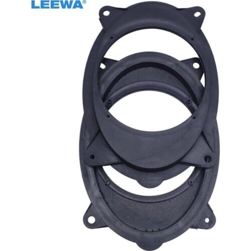 LEEWA 2pcs 6x9 To 6.5" Car Speaker Spacer Solid for Subaru Forester Front Door Audio Pad Mat Adapter Modified Rings Kit #CA5523