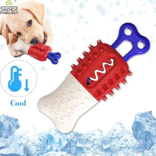 Dog Toy Summer Ice Cream Pet Chew Toys for Dog Cool Down Clean Teeth Pet Toothbrush Molar Bite Chew Toy Accessories