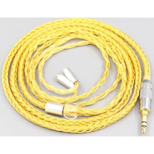 LN007368 16 Core OCC Gold Plated Braided Earphone Cable For Westone W40 W50 W60 UM10 UM20 UM30 UM40 UM50 Pro