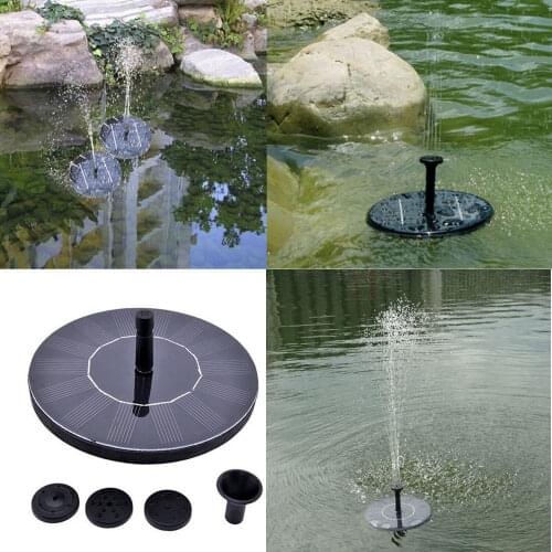 Mini Solar Powered Fountain Garden Pool Pond Solar Panel Floating Fountain Garden Decoration Water Fountain