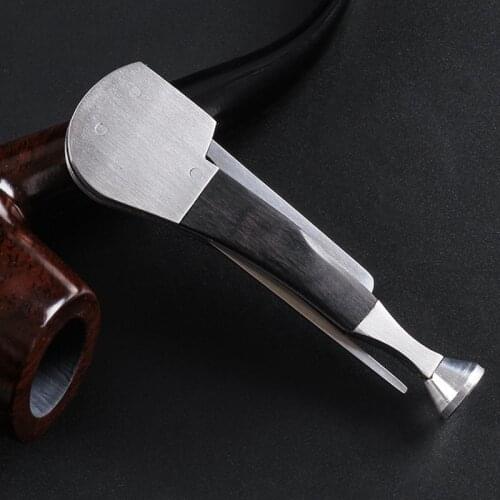 New 3 in 1 Multi Function Smoke Knife Wood Ebony Smoking Pipe Cleaner Tobacco Presser Pipe Smoking Tube Cleaning Tool YJ621
