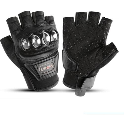 Motorcycle Gloves Moto Motorbike Half Finger Breathable Racing Gloves Outdoor Sports Protection Riding Motocross Gloves Guantes