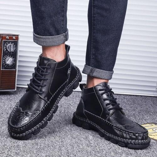 Leather Casual new leisure boots informales causal mens mens sneakers outdoor flat hot zapatillas men shoe hombre sale shoes