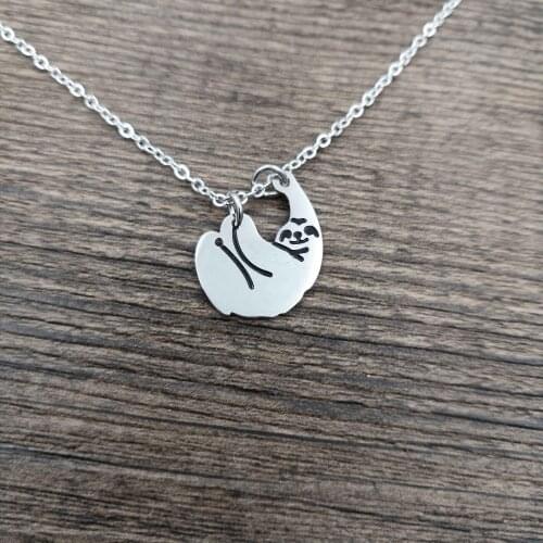 SanLan sloth necklaces animal necklace jewelry gift for Animal protector kawaii Slow motion sloth zoo animal fashion necklaces p