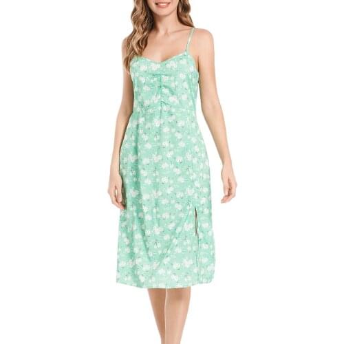 Ditsy Floral Split Thigh Cami Dress