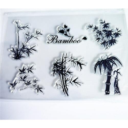 PANFELOU The coconut bamboo Transparent Clear Silicone Stamp/Seal for DIY scrapbooking/photo album Decorative clear stamp sheets