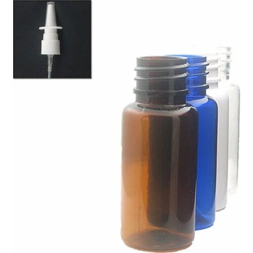 15ml empty amber/clear/white/blue plastic nasal spray,pet mist bottle