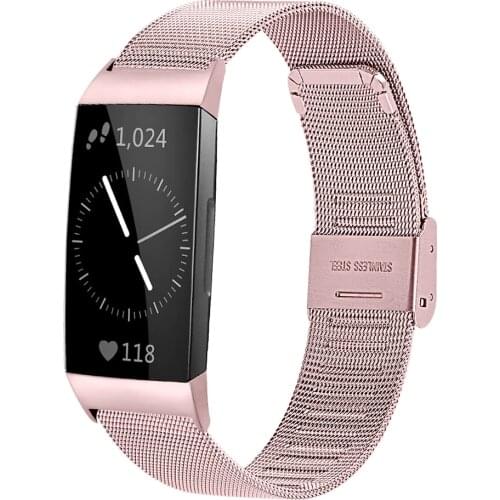 Band Metal Strap For Fitbit Charge 3 4 Band Milanese Stainless Smart Bracelet For Fitbit Charge 4 Wrist Accessories