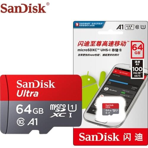 Original SanDisk memory card A1 100mb/s micro SD Card 64gb 128gb class 10 SDXC Ultra SDHC 32gb 16gb UHS-I 64gb TF card freeship