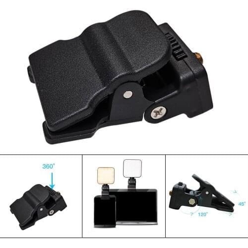 Fill Light Lamp Clip Mount Stands Universal Gimbal Clamp Bracket for Live Video Selfie Chatting Stabilizer Tablet