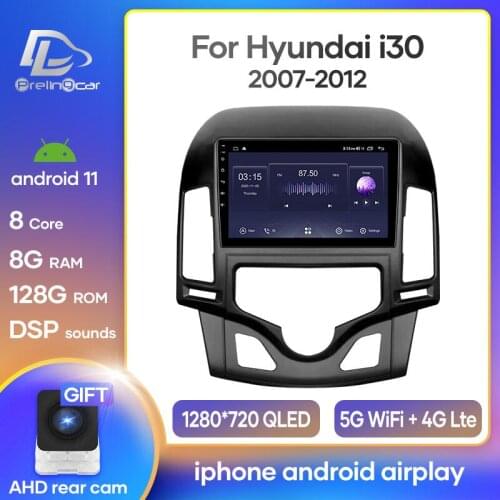 Android 10.0 System Car IPS Touch Screen Stereo For HYUNDAI I30 Automatic air conditioning player Stereo