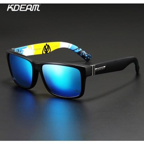 Fashion Square Sunglasses Polarized Men UV Blocking Women All Face Fit Durable Spring Hinge Driving Shades With Free Box