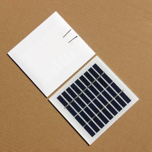 2W 9V Solar Cell Glass Laminated Polycrystalline Solar Panel Solar Module DIY Solar Charger 135*125MM Free Shipping