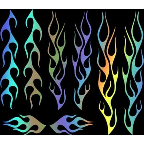 Bicycle Frame Vinyl Decal Sticker Flame Set Car Motorcycle Mountain Bike BMX Body Car Modeling Decorative Decal Sticker