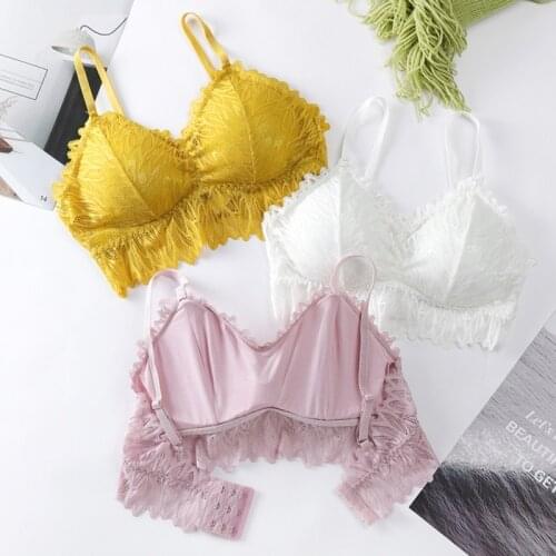 Removable Bras Lace Tubes Women Lace Bras Sexy Lingeries Girls Tube Tops Underwear