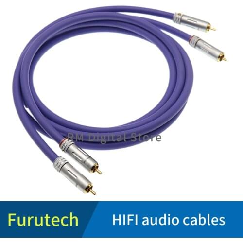 1 pair of furutech hifi audio signal cable, gold plated RCA Audio Cable