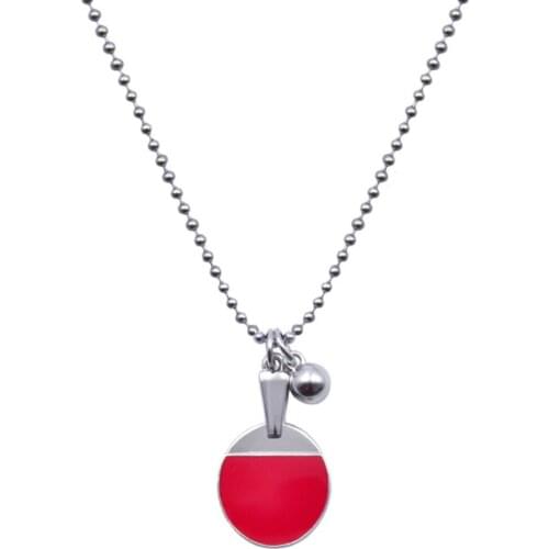 1pc Creative Stylish Neck Lace Neck Ring Neck Pendant Table Tennis Bat Pendant Necklace for Gift