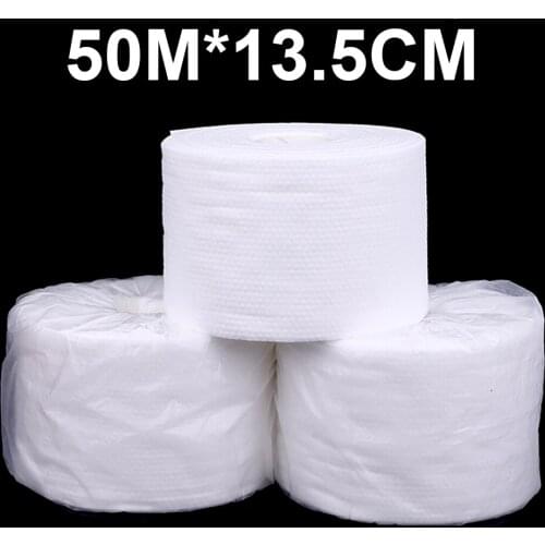 1Roll 50mX13.5cm Tattoo Wipe Tissue Disposable Facial Towel Kneading Cotton Roll Paper Beauty Tissue Disposable Bed Sheet