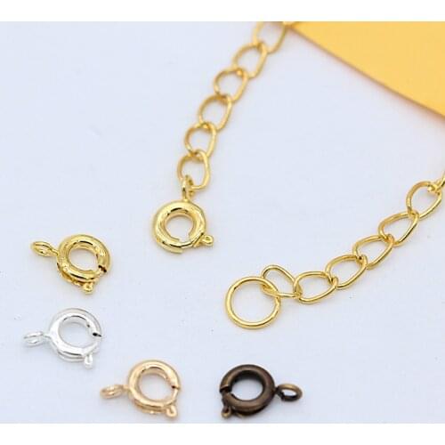 20p 6mm O-Ring Buckles Spring Clips Round Push Trigger Snap Hooks Carabiner lobster clasps jewelry making findings supplies