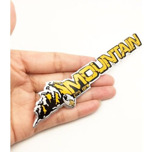 Car Decoration Stickers Logo 3D Aluminium MOUNTAIN Emblem Badge Decal For Truck Decal SUV JEEP Pickup car styling