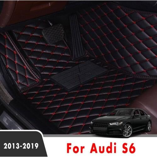 Car Floor Mats For Audi S6 2019 2018 2017 2016 2015 2014 2013 Car Carpets CarCover Custom Styling Interior Accessories Foot Pad