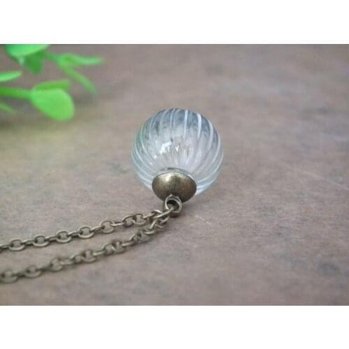 Free ship!! 14mm DIY glass globe ball pendant bronze color cap fashion glass vial pendant glass bottle pendant
