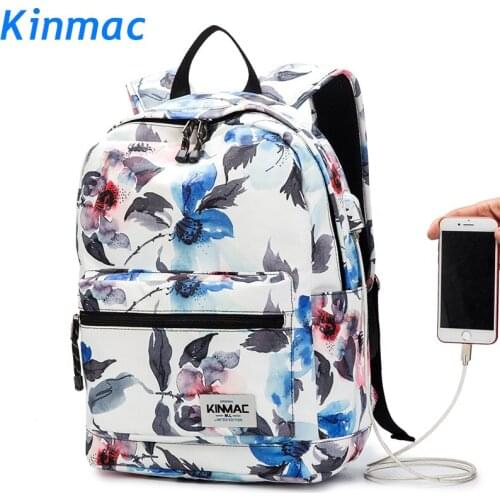 Brand Kinma Backpack Laptop Bag 15",15.6 Inch, Ink Flower Shoulder Compute Bag For Macbook15.4,Business, School, DropShip F159