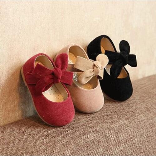 2019 spring and autumn baby model shoes little princess soft bottom 1-3 years old bow girl can not fall