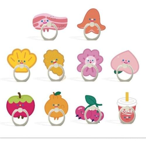 Mobile Phone Stand Holder Finger Ring Smartphone Cute Cartoon Foods Fruits Peach Holder Stand For Iphone Xiaomi Huawei All Phone