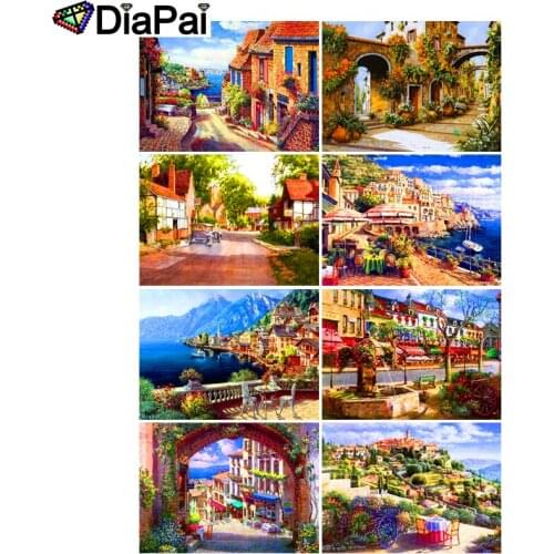 DIAPAI 5D DIY Diamond Painting 100% Full Square/Round Drill "House landscape" 3D Embroidery Cross Stitch Home Decor