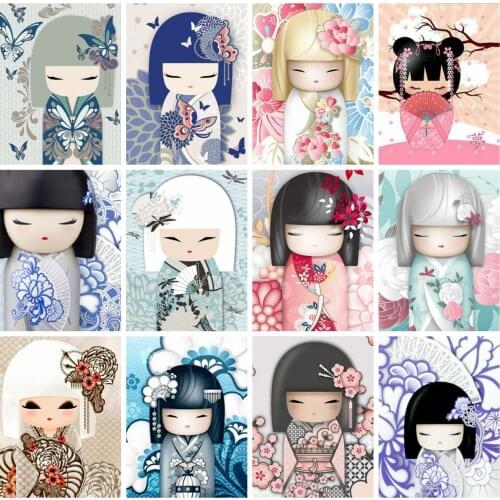 Evershine 5D Diamond Embroidery Girl Cartoon Diamond Painting Full Square Round Rhinestone Mosaic Cross Stitch Kit Home Decor