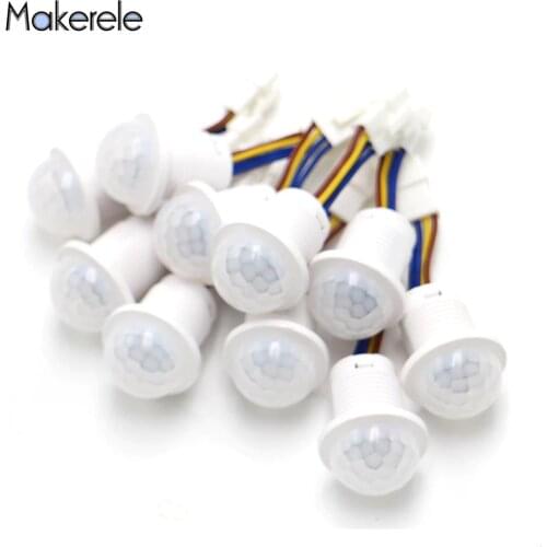 1 Pc AC 220V Infrared PIR Probe LED Body Motion Sensor Infrared Induction Switch Automatic LED Light Lamp Control Switch