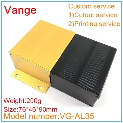 1pcs/lot split apparatus housing diy 76*46*90mm 6063-T5 aluminum case instrument boxes for electric equipment