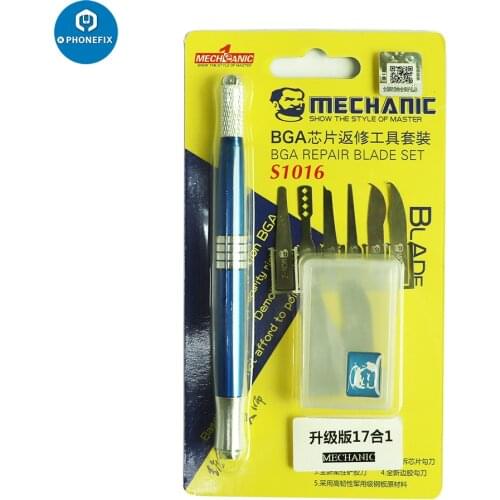 17 in 1 IC Chip Repair Thin Blade Engraving Knife CPU NAND Remover Metal Scalpel Knife for iPhone A9 A8 A7 Logic Board Repair