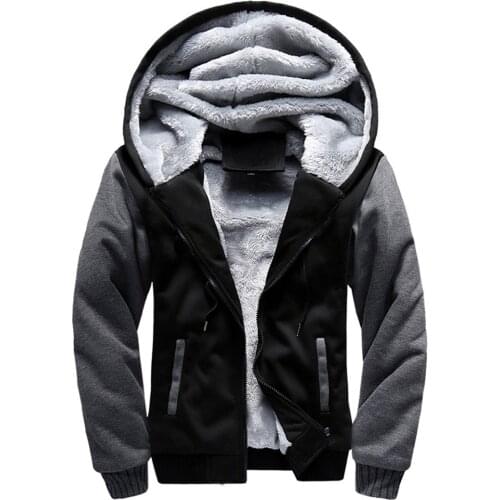 New Mens Hoodie Parkas Winter Warm Fleece Zipper Jacket Outwear Coat M-5XL куртка зимняя мужская chaqueta de los hombres