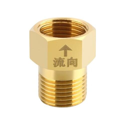 1/2" BSP Female Male Thread Brass One Way Non Return Check Valve Pipe Fitting Connector for Water Heater Toilet