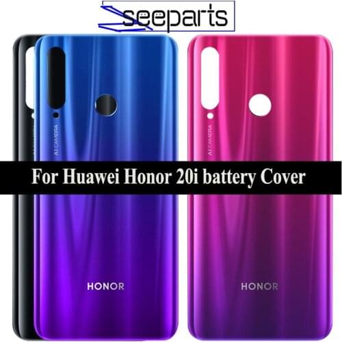 Original For Huawei Honor 20i Battery Cover Door Back Housing Rear Case For Honor 10i Battery Cover Door With Lens Replacement