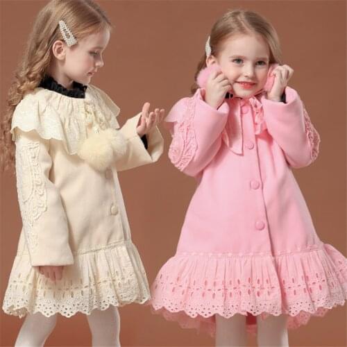 Girls coats 10 12 years Russia Princess Winter jacket for girls White Pink thick wollen coat clothes for girls 12 13 14 Child