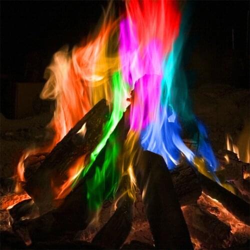 30g Bonfire Pyrotechnics Magic Trick Party Fireplace Colorful Magic Fire Happy Fire Camping Hiking Recreation Outdoor Gadgets
