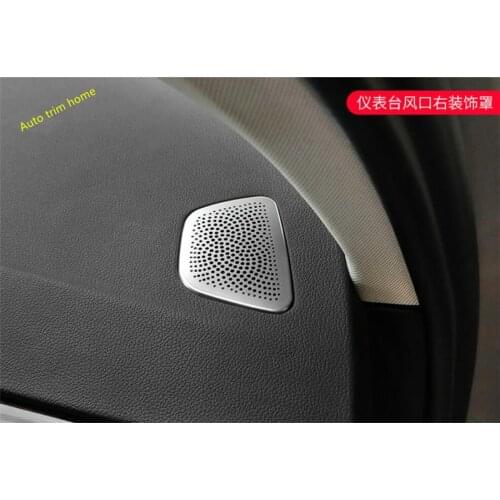 Dashboard Front Air Conditioning AC Outlet Vent Cover Trim For BMW 5 Series G30 530I 2017 2018 2019 2020 2021 Stainless Steel