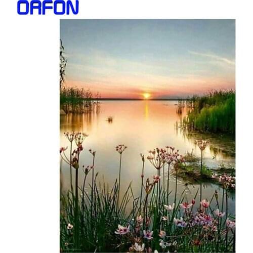 Frame DIY Painting By Numbers Sunset Lake Modern Wall Art Picture By Number Acrylic Canvas By Numbers For Home Decors