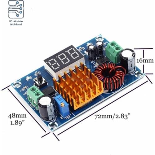 XH-M411 Adjustable DC-DC Step Up Module DC 3V-35V to DC 5V-45V Boost Module Digital Voltmeter Boost Converter Board 5A